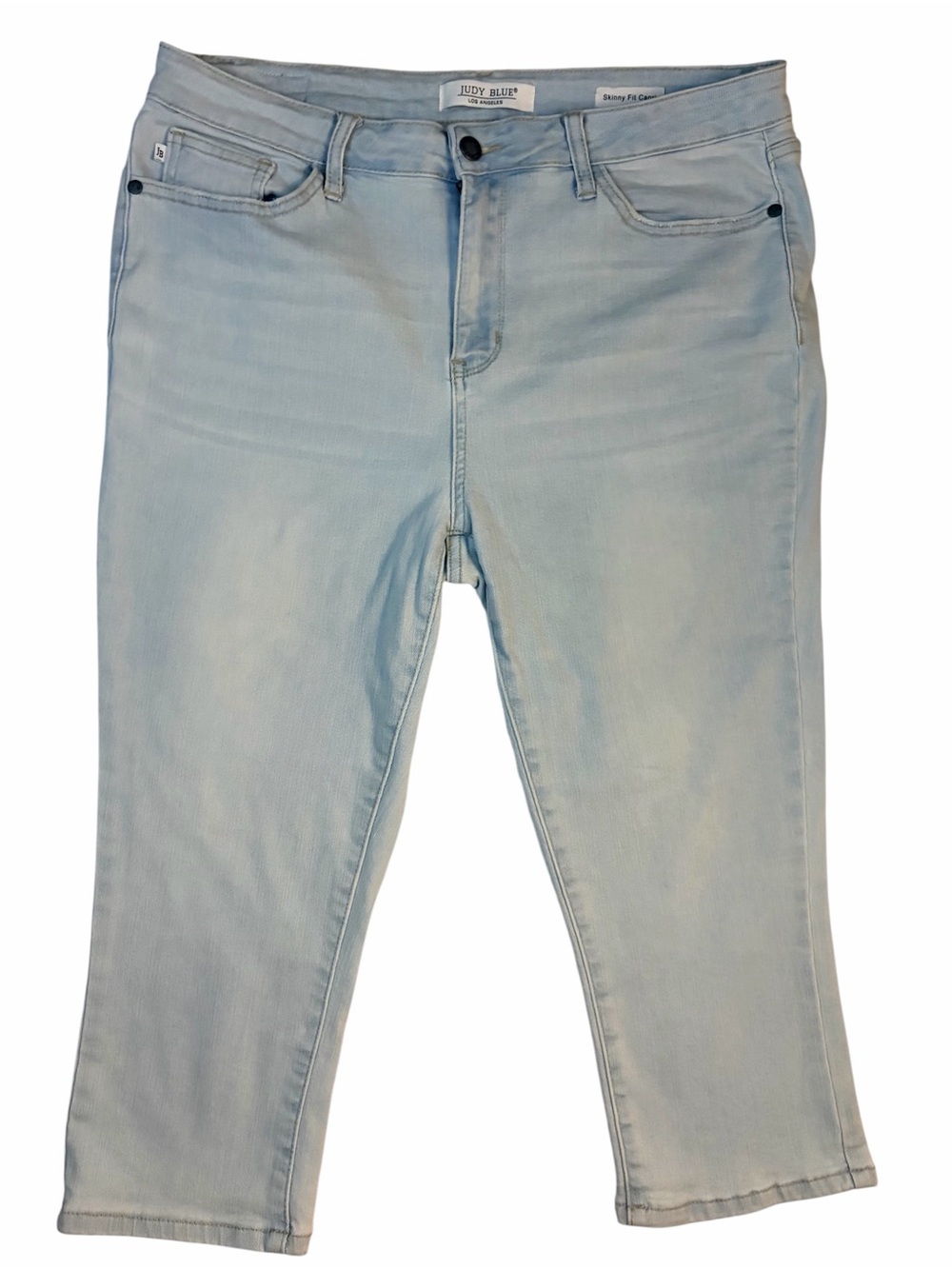 Judy Blue Skinny Fit Capri Jeans Light Wash Stretch Denim Size 15/32